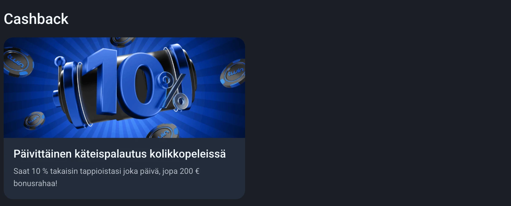 Twin Casino cashback