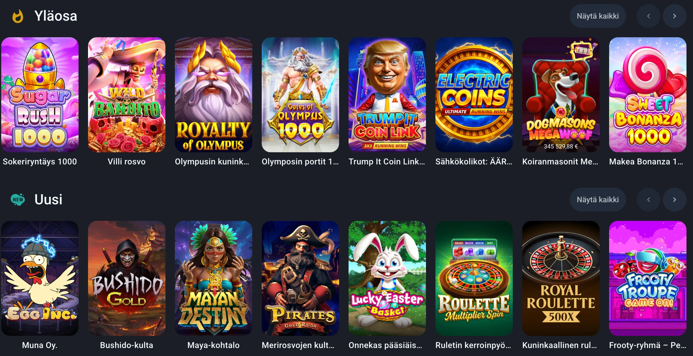 Twin Casino pelivalikoima