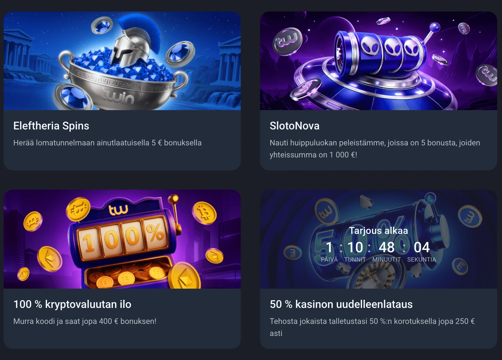 Twin Casino turnaukset